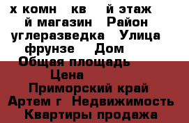 2 х комн.  кв. 3 й этаж   90й магазин › Район ­ углеразведка › Улица ­ фрунзе  › Дом ­ 48 › Общая площадь ­ 45 › Цена ­ 3 400 - Приморский край, Артем г. Недвижимость » Квартиры продажа   